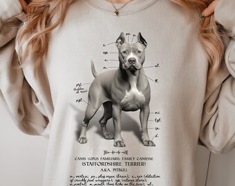 Pitbull Sweatshirt with Anatomy Callouts
