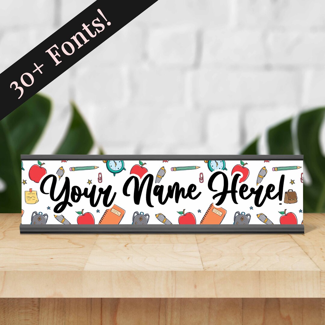 Teacher Custom Desk Nameplate Personalized Desk Name Plate for Office Custom Gift for Teachers