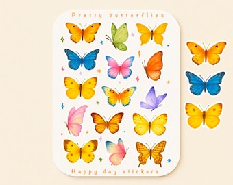 Hübscher Schmetterlings Sticker Bogen