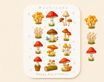 Mushrooms - Sticker Sheet