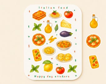 Italian Food - Sticker Sheet