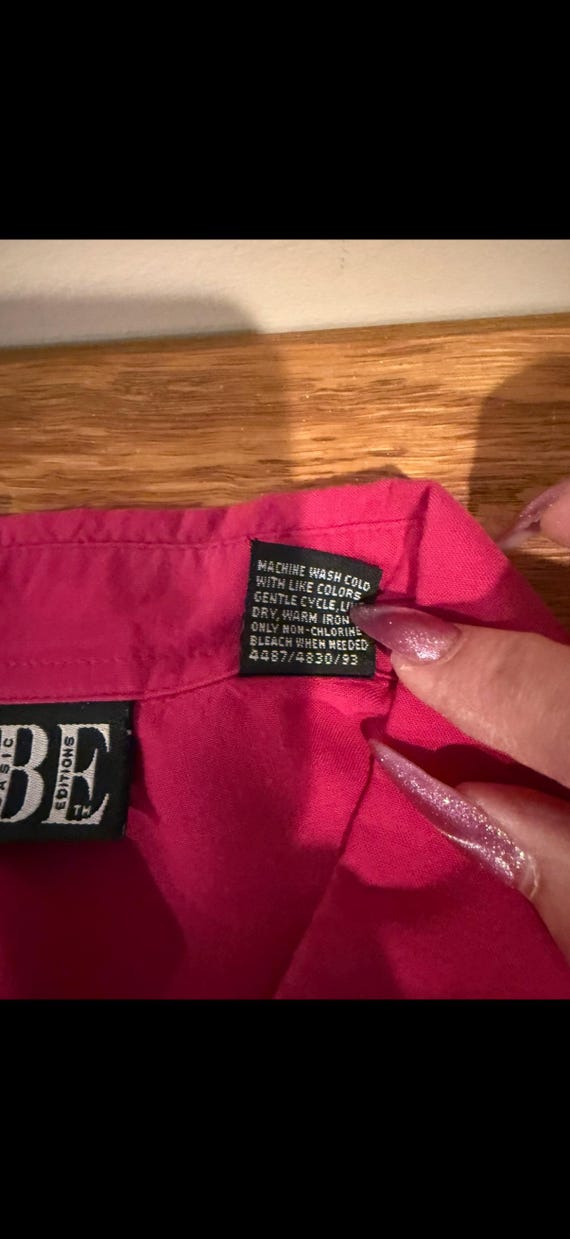 Basic Editions Pink Casual Button Down Shirt - image 4