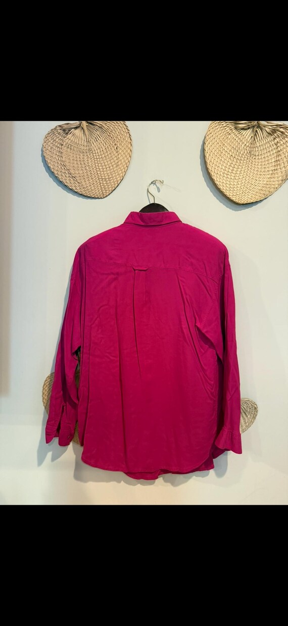 Basic Editions Pink Casual Button Down Shirt - image 2