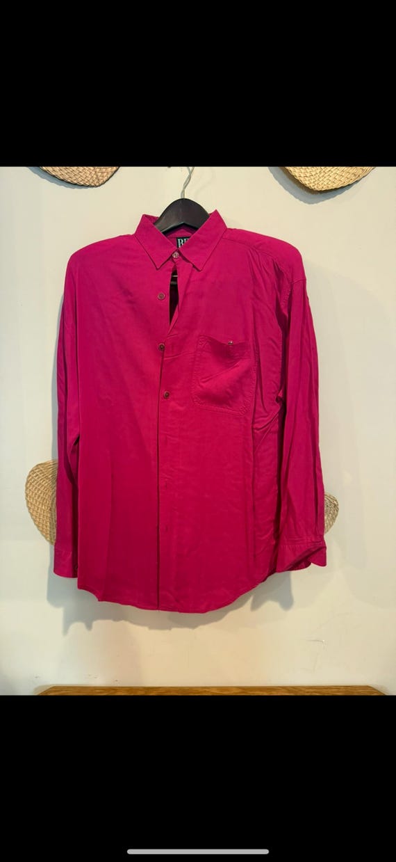 Basic Editions Pink Casual Button Down Shirt - image 1