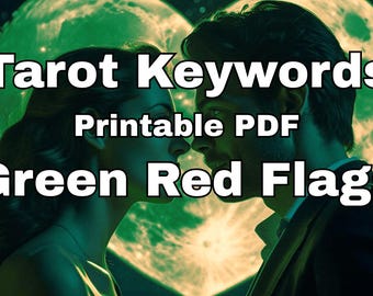Green & Red Flags Tarot Cheat Sheet: Beginner's Guide (PDF Download)
