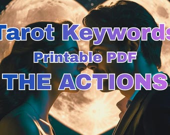 Printable Tarot Cheat Sheet: Rider Waite Actions, Keywords (PDF Download)