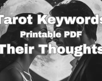 Printable Tarot Cheat Sheet, Their Thoughts Reading, Beginner Guide (PDF Download)