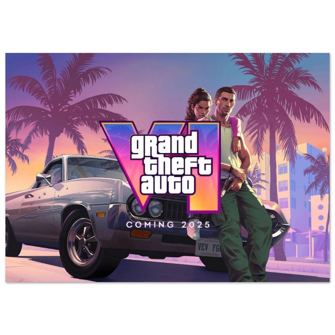 Grand Theft Auto 6 GTA6 Trailer Poster - Etsy