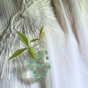 Mini broche de jarrón de flores de vidrio, broche de botella de flores estéticas, alfiler de broche de soporte de ramo, lindas mujeres de broche de moda, regalos para ella imagen 5