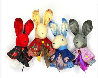 Vintage Bunny. Rabbit Brooch Pin.Easter Bunny.Animal Embroidered Brooch handmade.Bunny Love.Custe Easter Brooch, Rabbit Lover Gift.