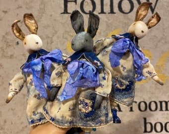 Artist teddy bunny . Art doll animal .OOAK doll .Poseable art doll .Collectible toy, Easter gift.Сollectible Bunny. Perfect Easter Gift