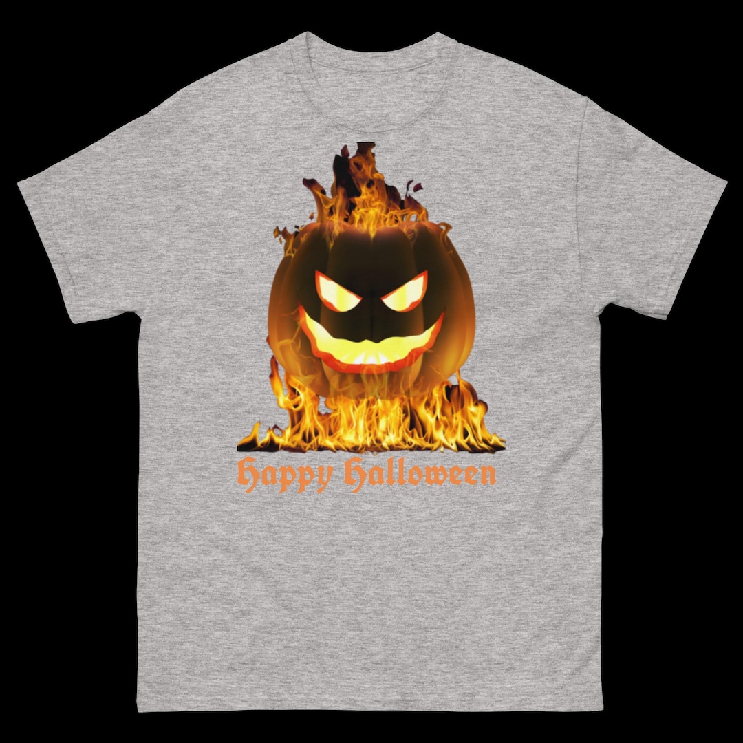 Jack O Lantern Face on Fire Shirt Pumpkin Jack O Lantern T-shirt ...