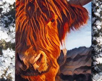 Highland Kuh Kühlschrankmagnet