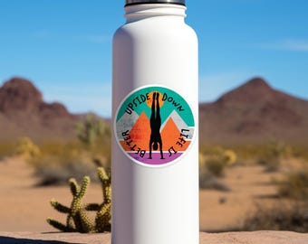 Handstand Yoga Sticker: Life is Better Upside Down, Outdoor Silhouette