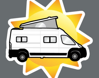 Solis Camper Van Sticker: Weatherproof Vinyl Decal for Van Life