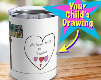 Grandkid Personal Gift Tumbler Personalized Grandma-Grandkids Gift from Kids Mom Personal Gift Custom Tumbler 10oz Insulated Cup Lids Travel
