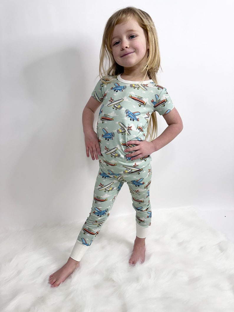Car and Plane Adventure Organic 2-Piece PJs Set main image 1