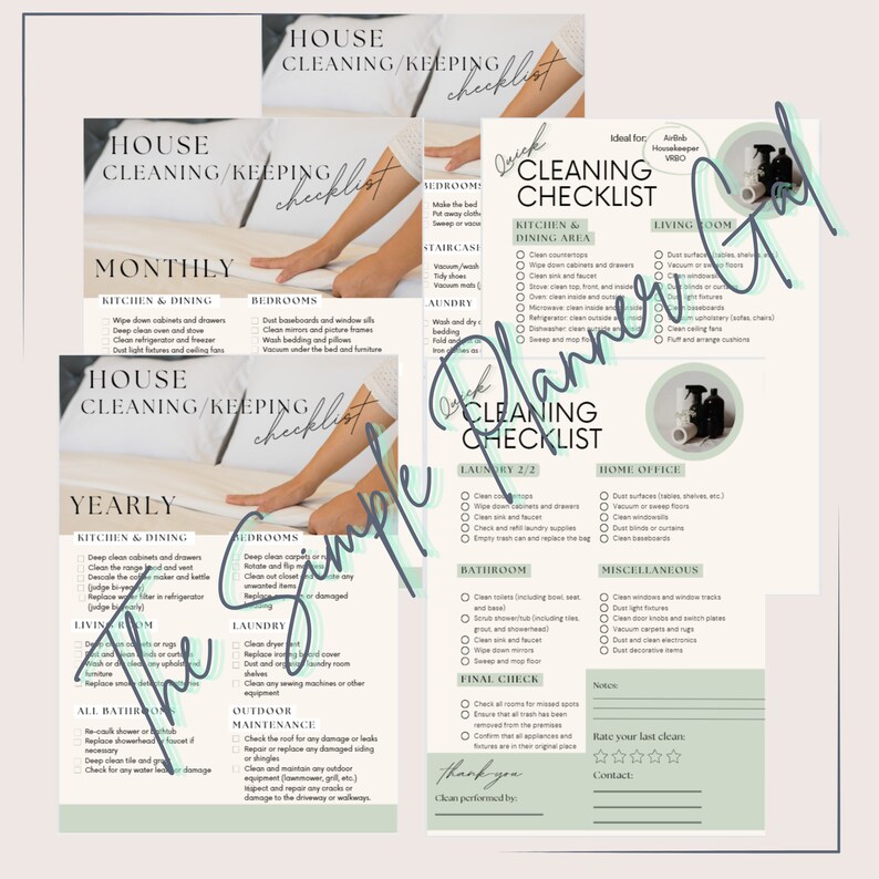 Digital Housekeeping Checklist for Home & Business / Cleaning Checklist