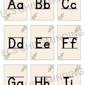 Alphabet flashcards -mini flash cards - early years