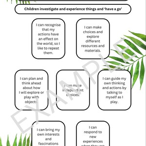 Characteristics of Effective Learning - Early Years