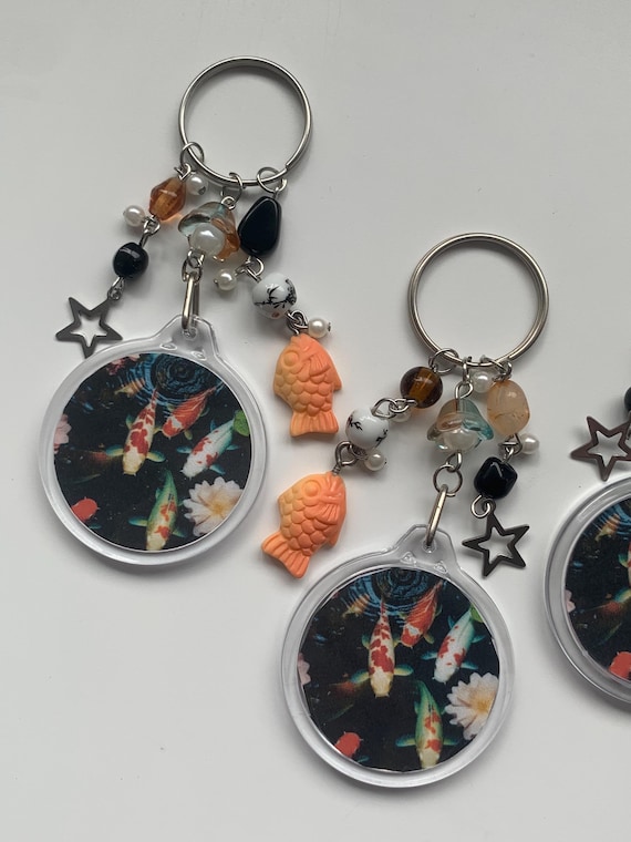 Koi Fish Japanese Keychains | Juminocore Cluttered Kawaii