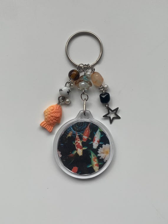 小物 00s d.i.a. key ring japanese label y2k JDM Japanese Style Key Chain Ukiyo-e Key Ring Zinc Alloy