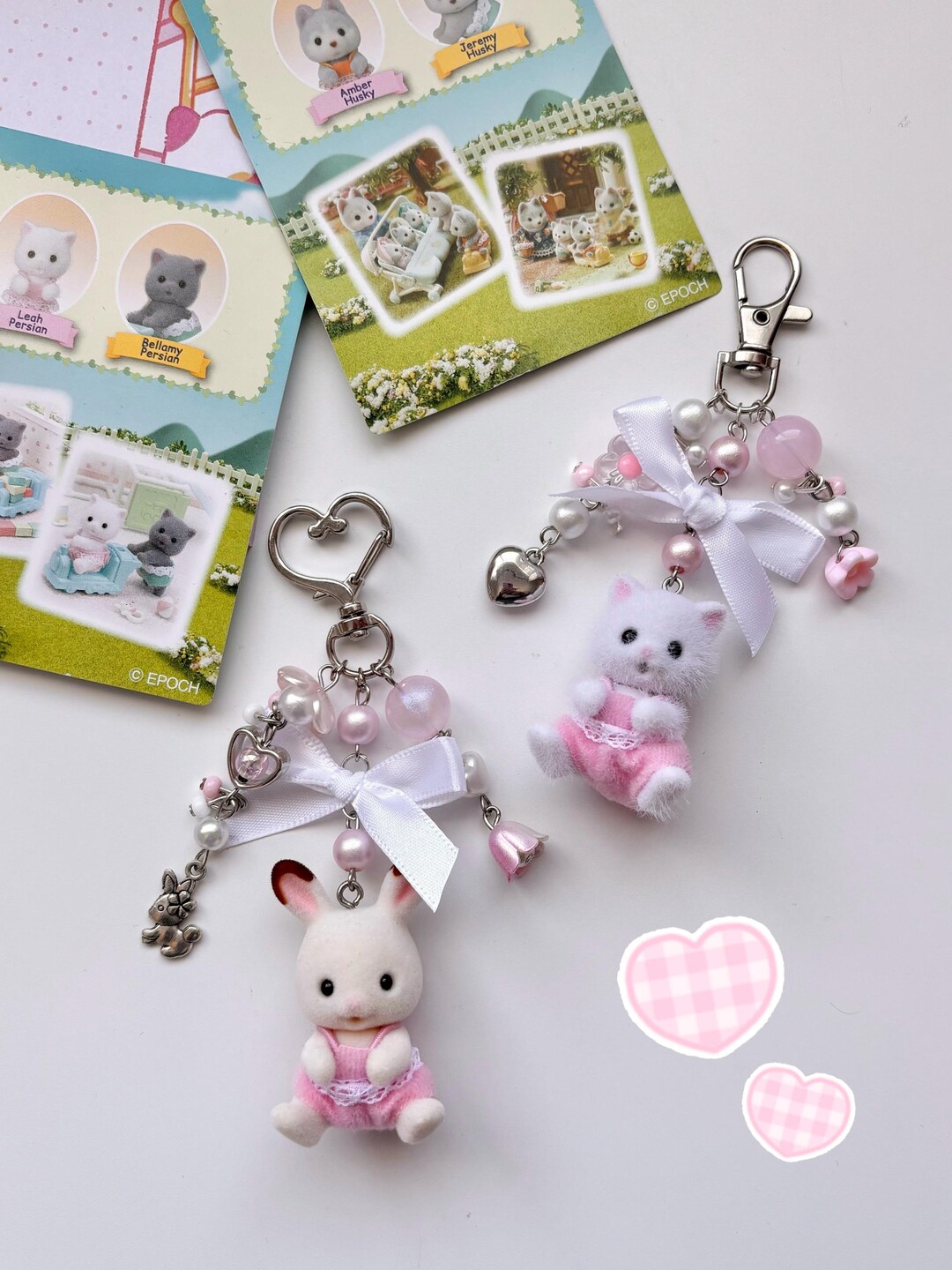 Calico Critters Beaded Keychains & Phone Charms - Etsy