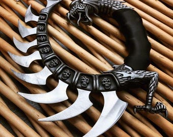 Dragon Spine Blade: 8.5&quot; Display Knife with Stand