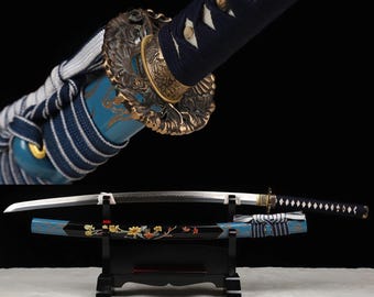 Clay Tempered L6 Steel Katana: Hand Polished Japanese Samurai Sword