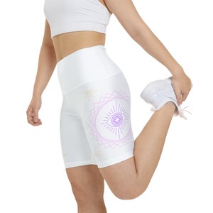 Short d'entraînement pour femmes Third Eye, short de vélo, short de printemps, été, éveil spirituel, psychédélique, short taille haute image 7