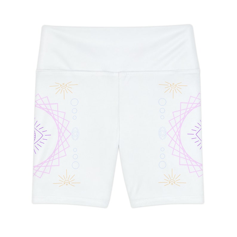 Short d'entraînement pour femmes Third Eye, short de vélo, short de printemps, été, éveil spirituel, psychédélique, short taille haute image 2