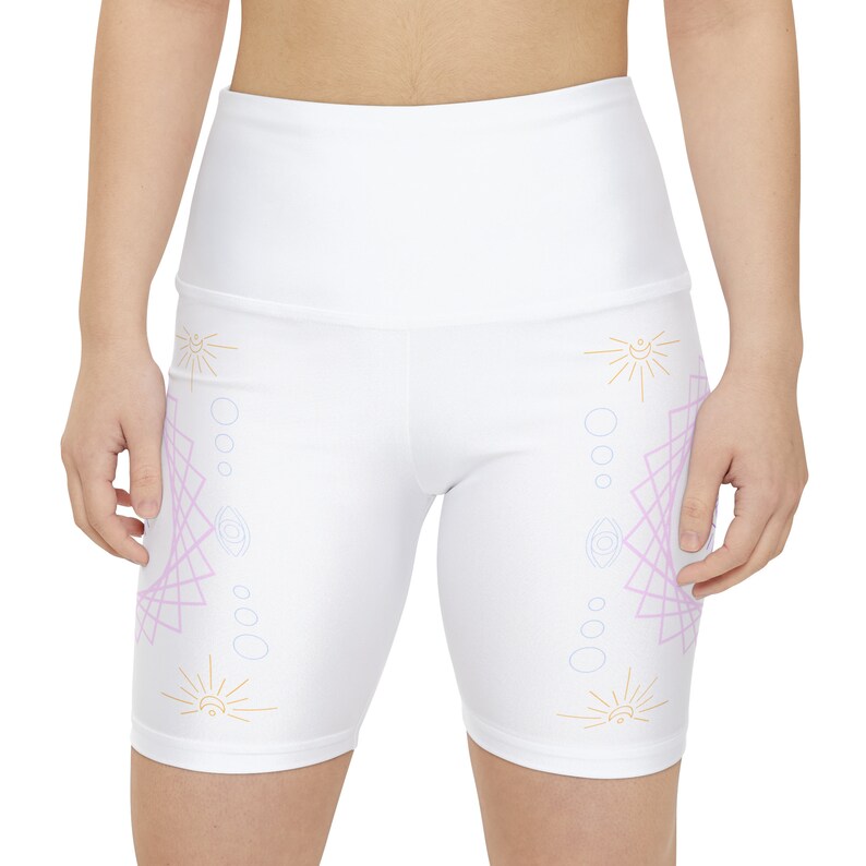 Short d'entraînement pour femmes Third Eye, short de vélo, short de printemps, été, éveil spirituel, psychédélique, short taille haute image 4