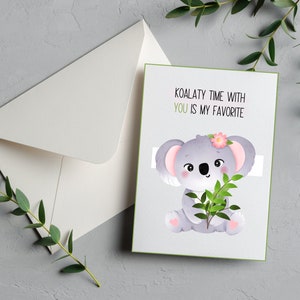 Karta Rocznicowa Jakości Miłości Koala Słodka Karta Walentynkowa Karta Dla Chłopaka Karta Dla Dziewczyny Karta Języka Miłości Karta Zwierzęca Karta Kalamburowa