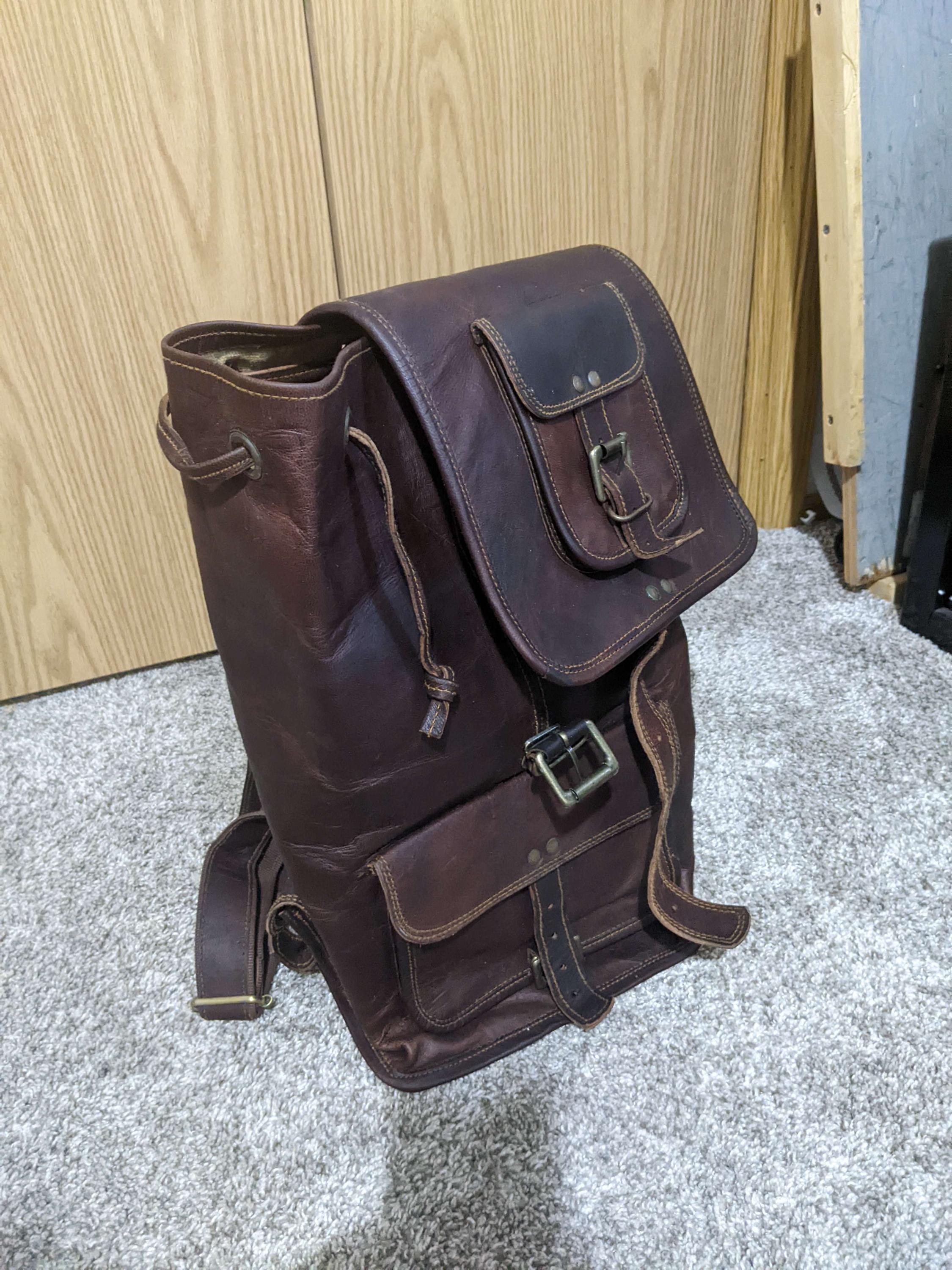 Old Leather Pack, waxed leather 1930-1940's