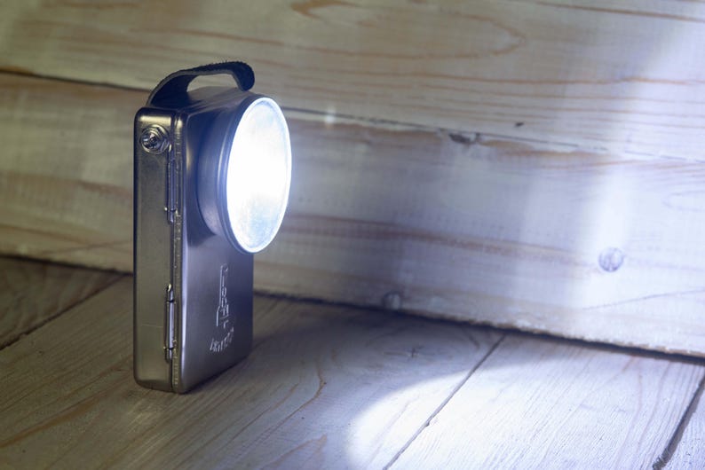 Russian Flashlight Rectangular Vintage Soviet Flashlight Restored | USSR Metal Torch With 18650 ...