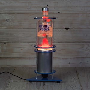Absolut Vodka 0.5L lava lamp for bars and pubs red wax dimmer blue
