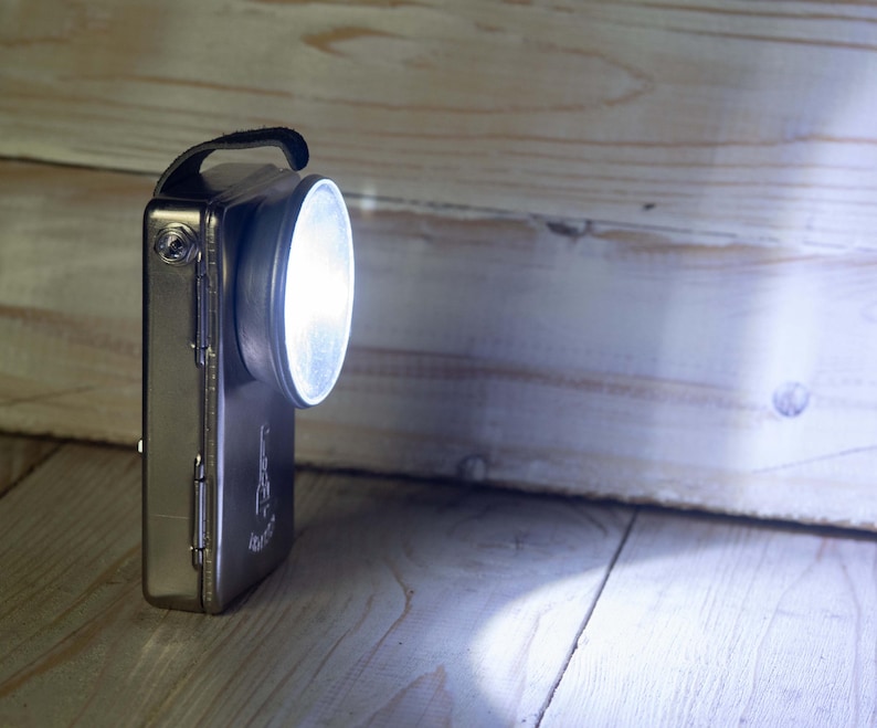 Rectangular Flashlight Vintage Soviet Flashlight Restored | USSR Metal Torch With 18650 ...
