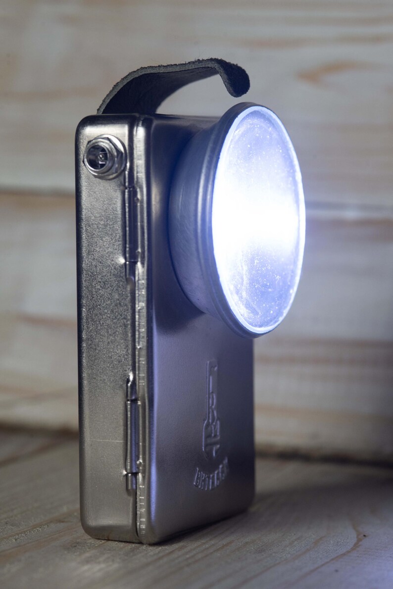 Rectangular Flashlight Vintage Soviet Flashlight Restored | USSR Metal Torch With 18650 ...