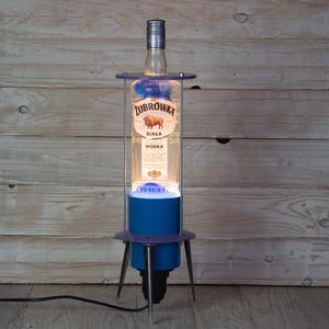 Zubrovka vodka lava lamp 0.7L original design blue color