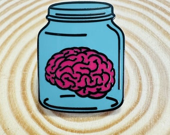 Brain in a Jar Enamel Pin-Cerebral Collector's Pin -A Gift for Medics and Horror Fans