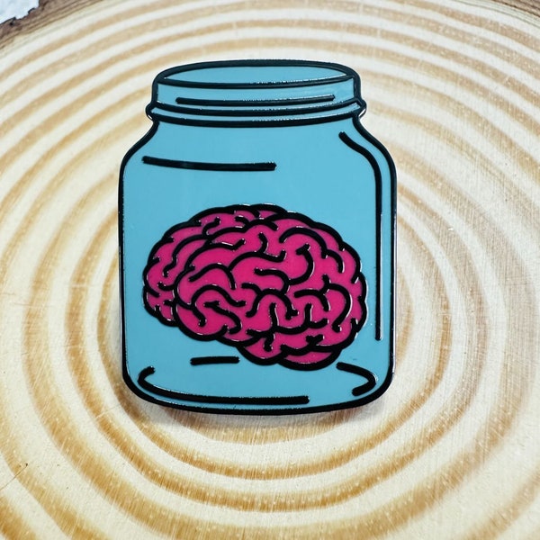 Brain in a Jar Enamel Pin-Cerebral Collector's Pin -A Gift for Medics and Horror Fans