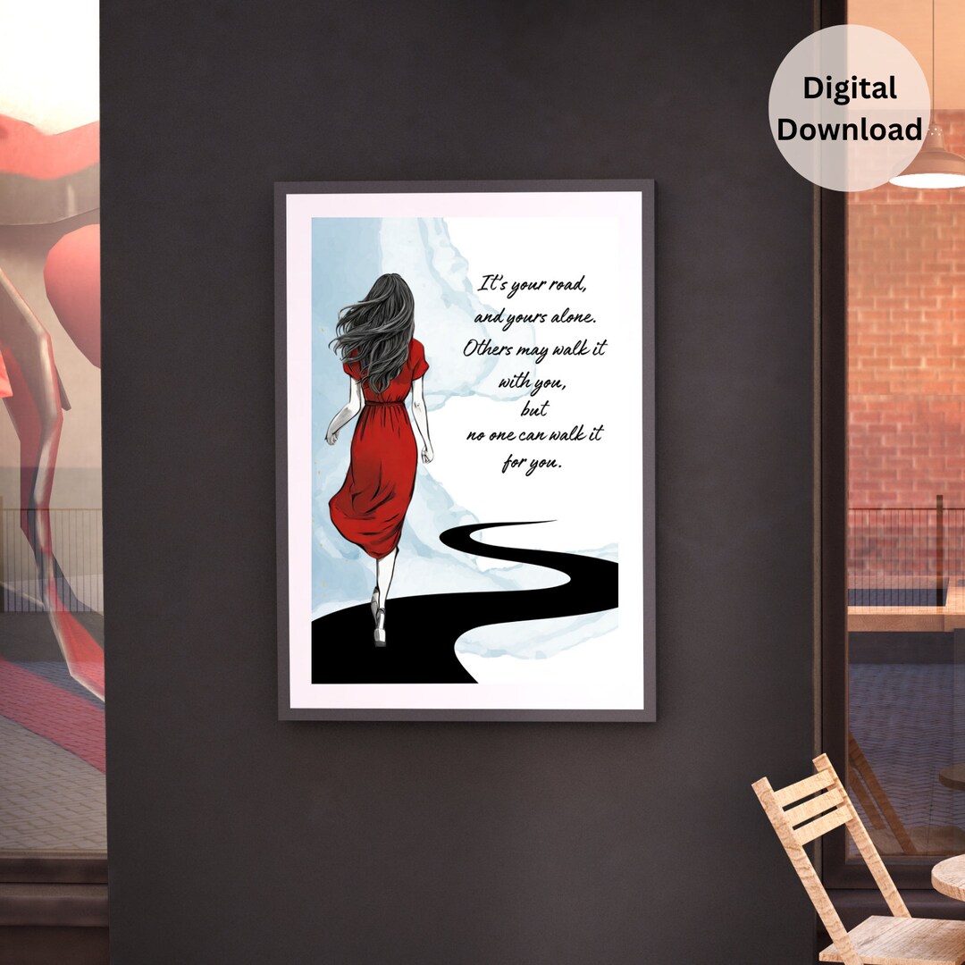 Walk Alone, Serene Pathway Digital Wall Art, Digital Download, Wall ...