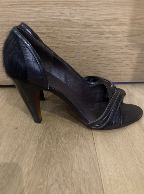 Sandales à talons ouverts vintage pour femmes en … - image 1