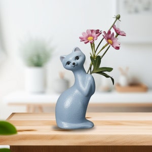 Cute Cat Flower Vases, Creative Kitten Planter Pot, Colorful Cat Flowerpot, Cute Cat Decor, Unique Statue Cat Vase, Gift for Cat Lovers,