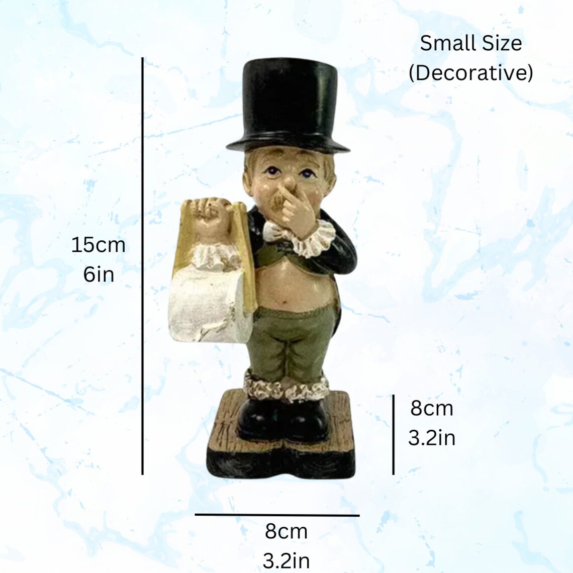 Funny Bathroom Gnome Butler Toilet Paper Holder Gnome Plugging Nose