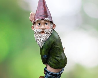 Peeing Garden Gnome Funny Urinating Gnome Statue Funny Home and Garden Decor Unique Garden Accessories Funny Pee Dwarf Sculpture Funny Gift