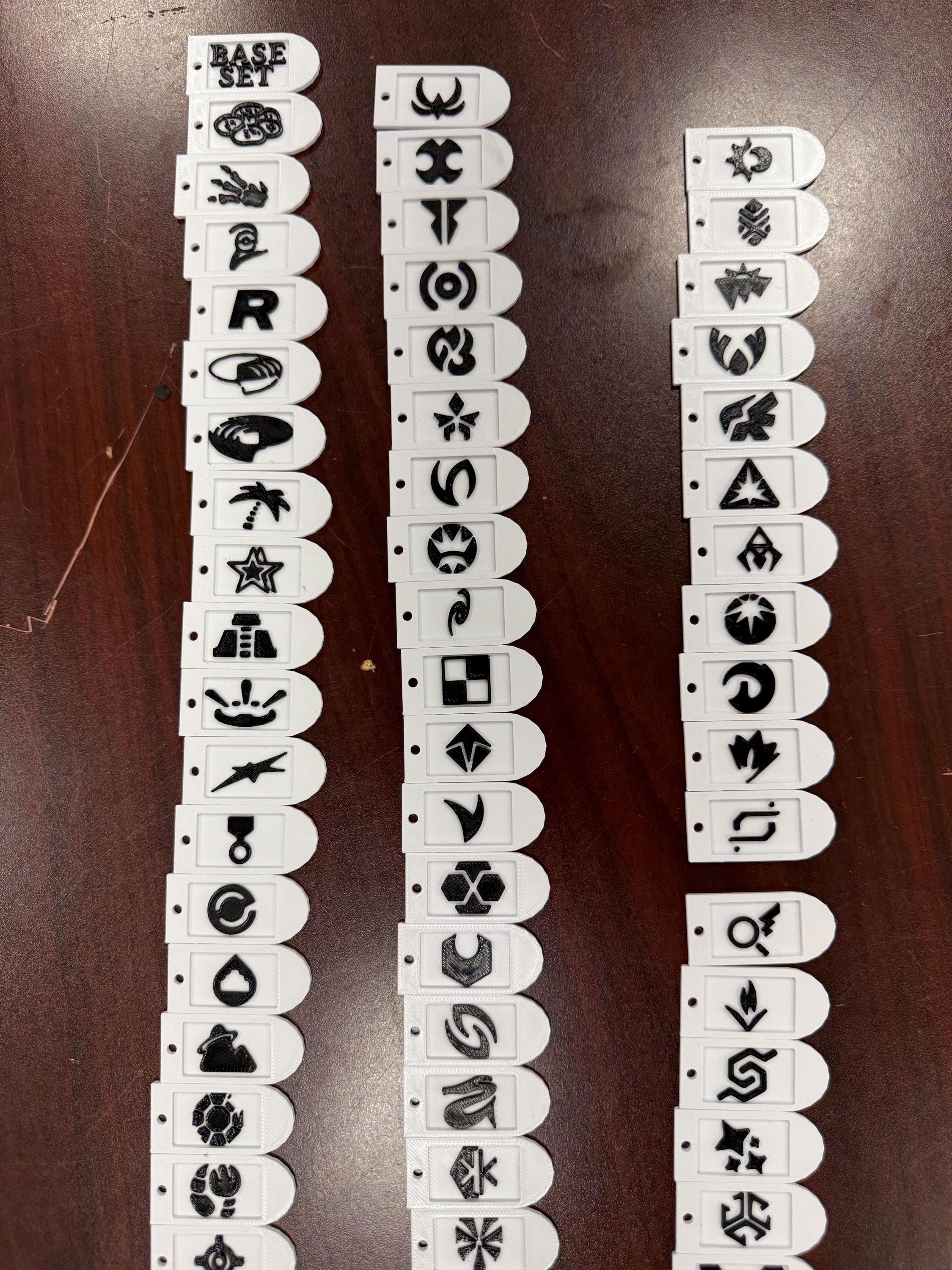 121 3D Printed Pokemon Binder Tags for Every Main Pokemon Set From Base ...