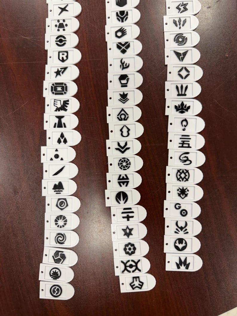 Spell Tag 121 3D Printed Pokemon Binder Tags for Every Main Pokemon Set From Base ...