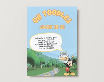 Mickey Mouse Clubhouse Birthday Invitation | Editable Kids Party Invite