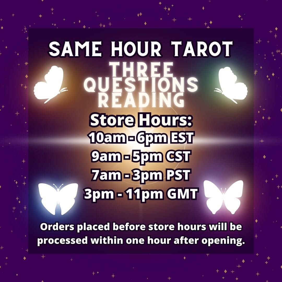 Same Hour Three Questions Tarot Psychic Reading Psychic Love Reading